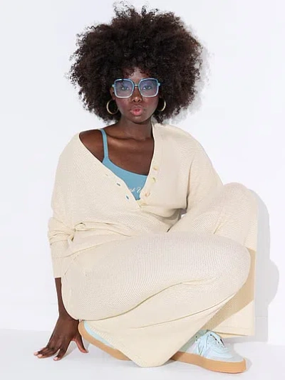 Pink Cambridge Knit Beach Pants