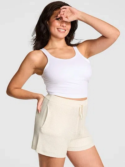 Pink Cambridge Knit Beach Shorts