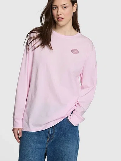 Pink Campus Cotton™ Long-sleeve Tee In