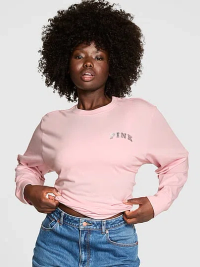 Pink Campus Cotton™ Long-sleeve Tee In
