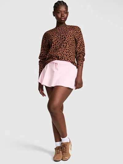 Pink Campus Cotton™ Long-sleeve Tee In Brown