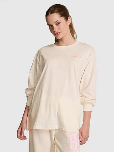 Pink Campus Cotton™ Long-sleeve Tee In Gray