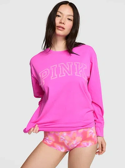 Pink Campus Cotton™ Long-sleeve Tee In