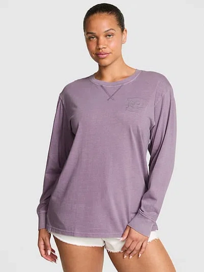 Pink Campus Cotton™ Long-sleeve Tee In Purple