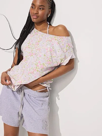 Pink Campus Cotton™ Off-the-shoulder Tee In Purple