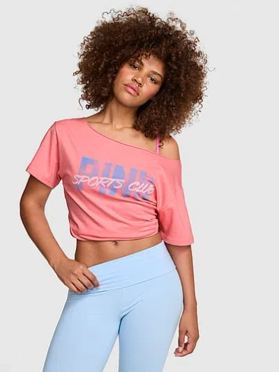 Pink Campus Cotton™ Off-the-shoulder Tee In