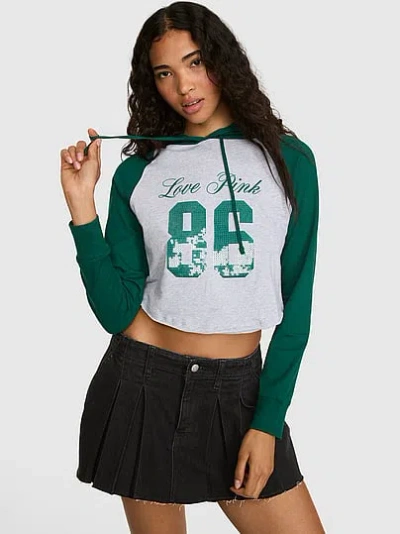 Pink Campus Cotton™ Raglan Hoodie In Green