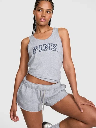 Pink Campus Cotton™ Tank Top In Gray