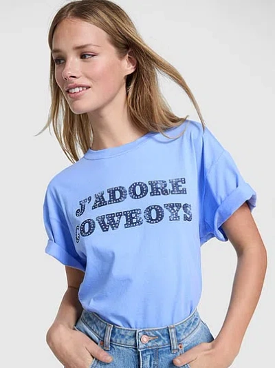 Pink Campus Cotton™ Tee In Blue