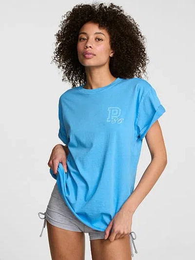 Pink Campus Cotton™ Tee In Blue