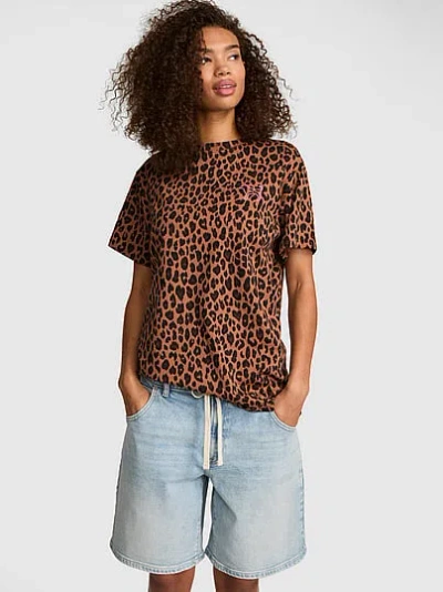 Pink Campus Cotton™ Tee In Brown