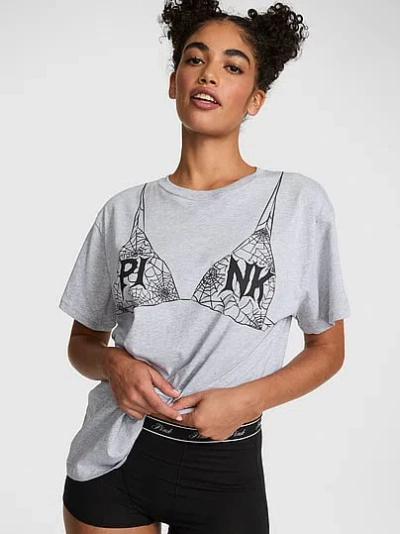 Pink Campus Cotton™ Tee In Gray
