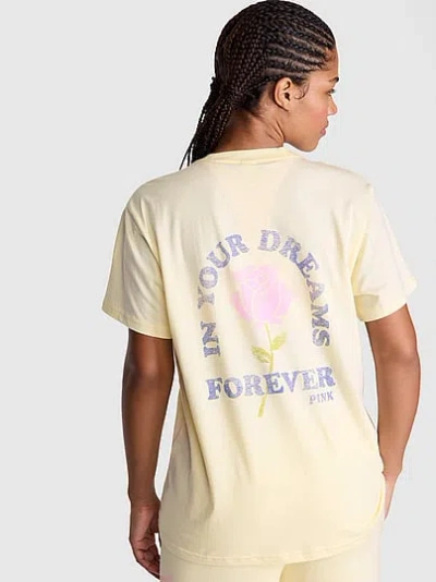 Pink Campus Cotton™ Tee In Yellow