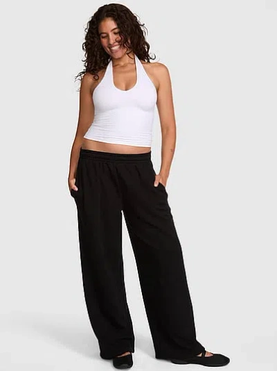 Pink Campus Fleece™ Adjustable-cinch Sweatpants In Black