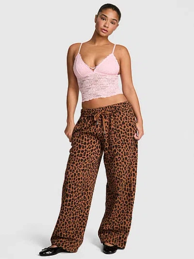 Pink Campus Fleece™ Adjustable-cinch Sweatpants In Print