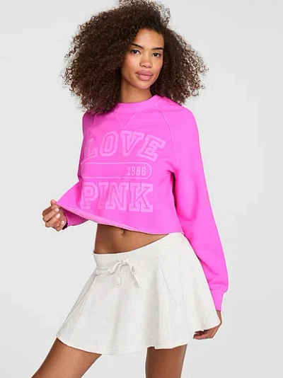 Pink Campus Fleece™ Boxy Crew Sweatshirt In