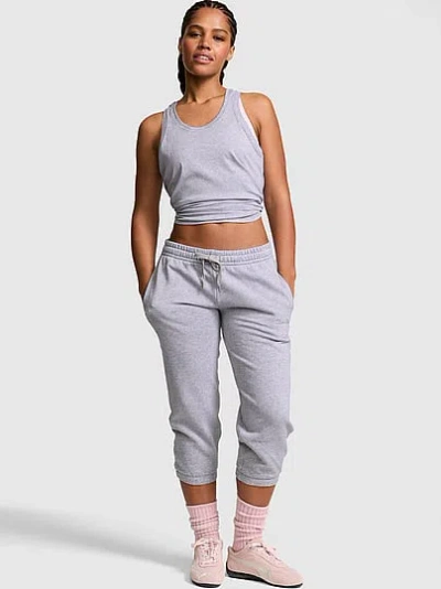 Pink Campus Fleece™ Capri Jogger Sweatpants In Gray