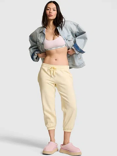 Pink Campus Fleece™ Capri Jogger Sweatpants In Yellow
