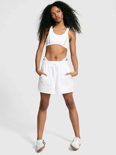 Pink Campus Fleece™ Classic Shorts In White