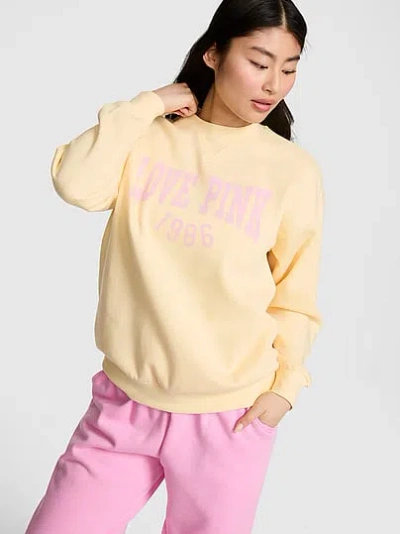 Pink Campus Fleece™ Crew Sweatshirt In Yellow