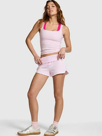 Pink Campus Fleece™ Foldover Shorts In