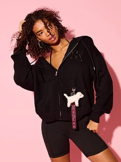 Pink Campus Fleece™ Full-zip Hoodie In Black