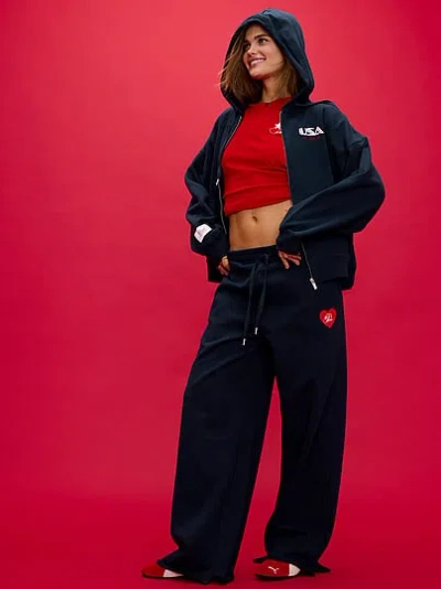 Pink Campus Fleece™ Full-zip Hoodie In Blue