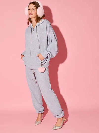 Pink Campus Fleece™ Full-zip Hoodie In Gray