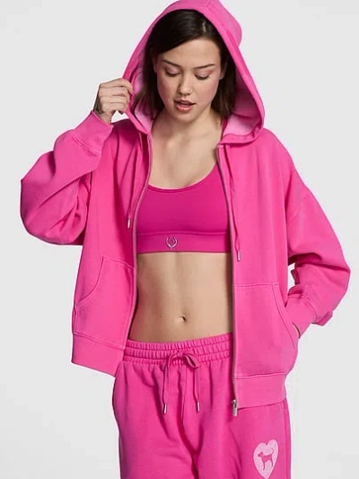 Pink Campus Fleece™ Full-zip Hoodie In