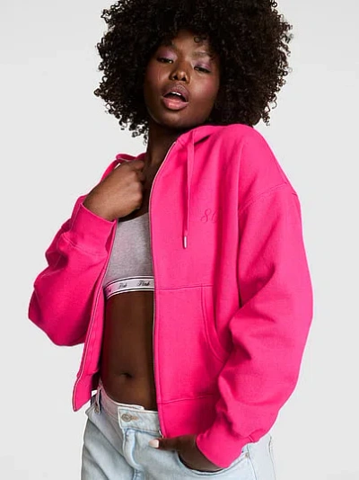 Pink Campus Fleece™ Full-zip Hoodie In