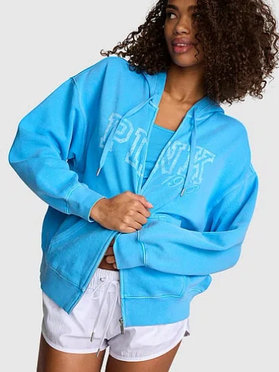 Pink Campus Fleece™ Full-zip Hoodie In Blue
