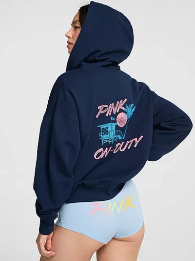 Pink Campus Fleece™ Full-zip Hoodie In Blue