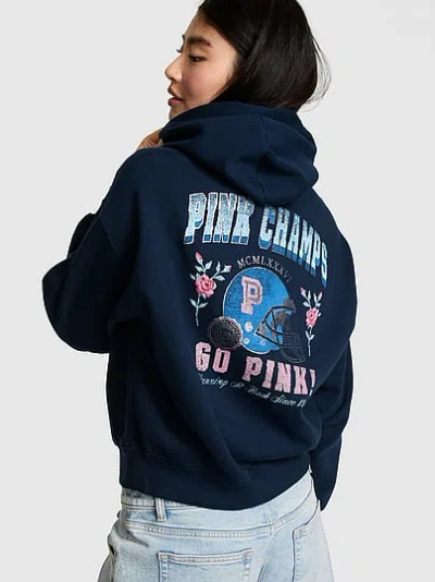 Pink Campus Fleece™ Full-zip Hoodie In Blue