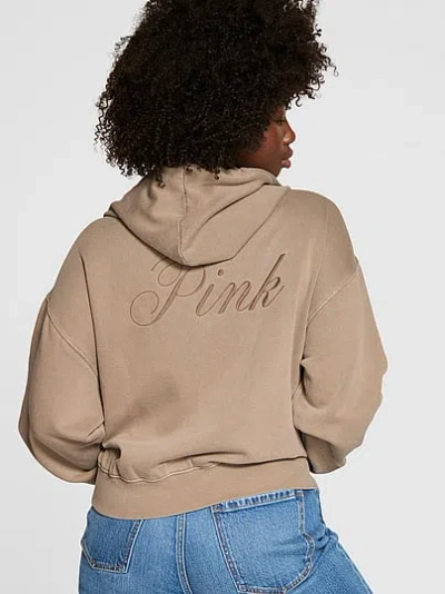 Pink Campus Fleece™ Full-zip Hoodie In Brown