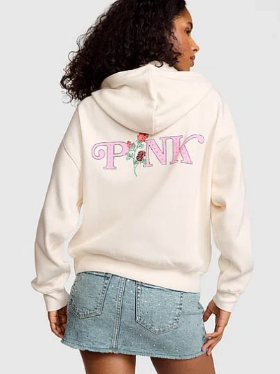 Pink Campus Fleece™ Full-zip Hoodie In Grey