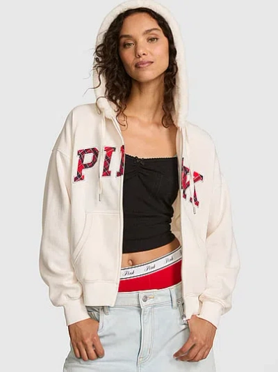 Pink Campus Fleece™ Full-zip Hoodie In Grey