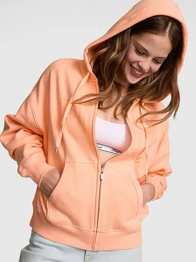 Pink Campus Fleece™ Full-zip Hoodie In Orange