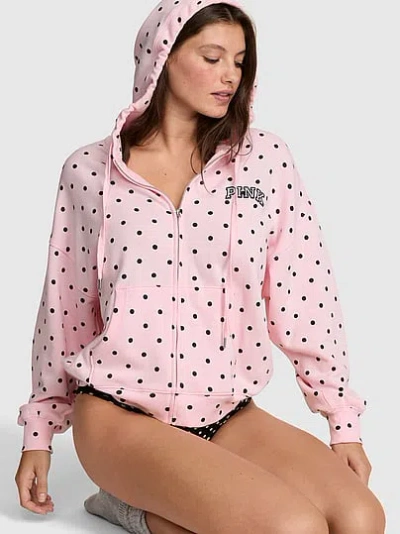 Pink Campus Fleece™ Full-zip Hoodie In Print
