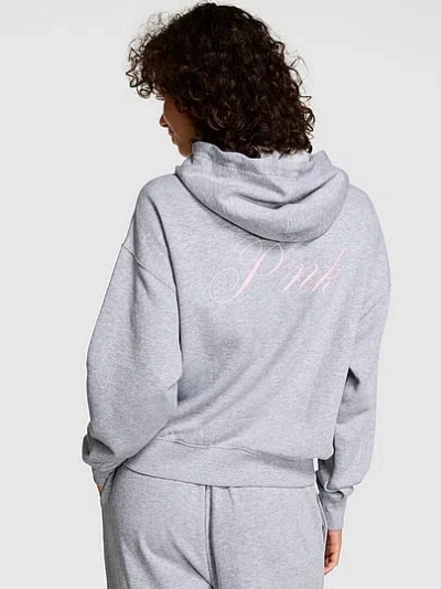 Pink Campus Fleece™ Half-zip Hoodie In Gray