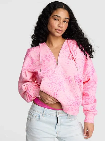 Pink Campus Fleece™ Half-zip Hoodie In