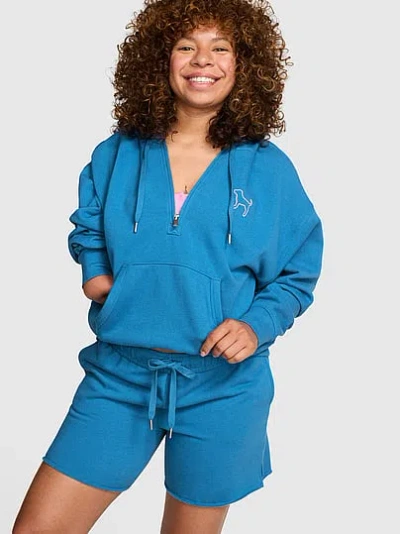 Pink Campus Fleece™ Half-zip Hoodie In Blue