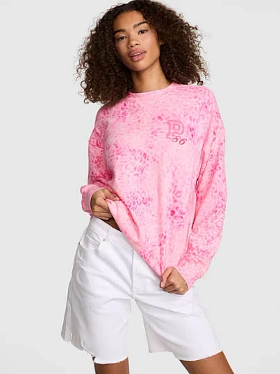 Pink Campus Fleece™ Oversized Crew Sweatshirt In