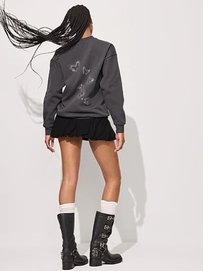 Pink Campus Fleece™ Oversized Crew Sweatshirt In Gray