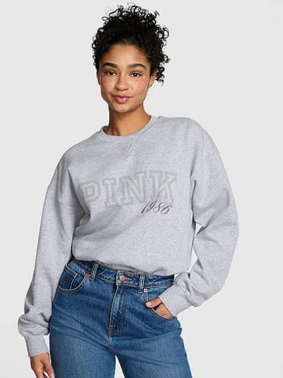 Pink Campus Fleece™ Oversized Crew Sweatshirt In Blue