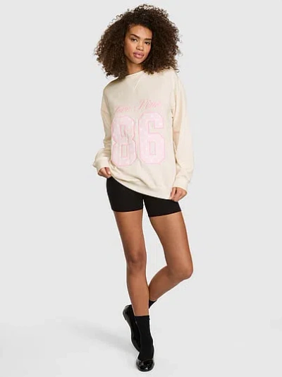 Pink Campus Fleece™ Oversized Crew Sweatshirt In Gray