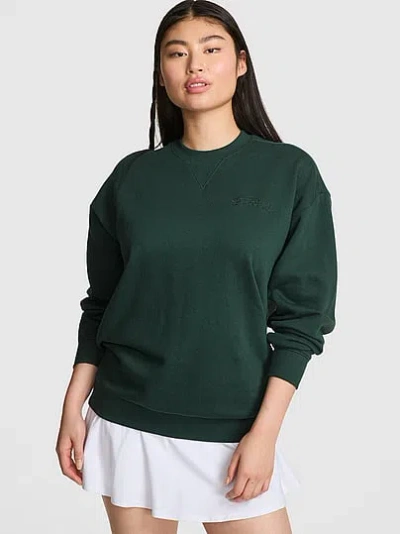 Pink Campus Fleece™ Oversized Crew Sweatshirt In Green