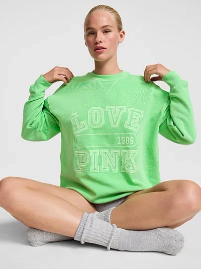 Pink Campus Fleece™ Oversized Crew Sweatshirt In Green