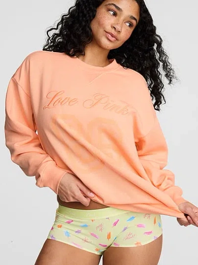 Pink Campus Fleece™ Oversized Crew Sweatshirt In Orange