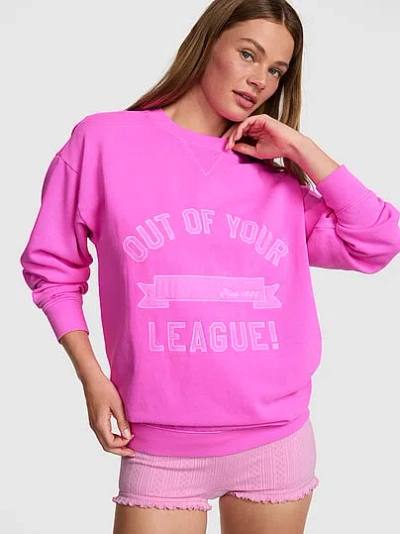 Pink Campus Fleece™ Oversized Crew Sweatshirt In