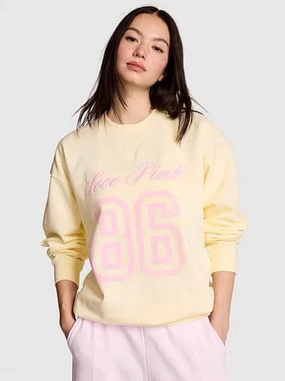 Pink Campus Fleece™ Oversized Crew Sweatshirt In Neutral